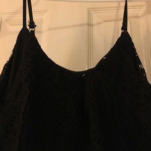 Black Lace 1 piece short romper